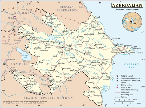 Karte Aserbaidschan