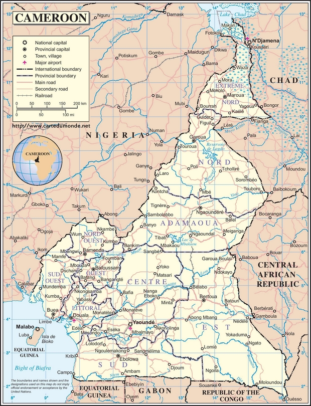 Karte Kamerun