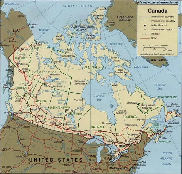 Karte Kanada