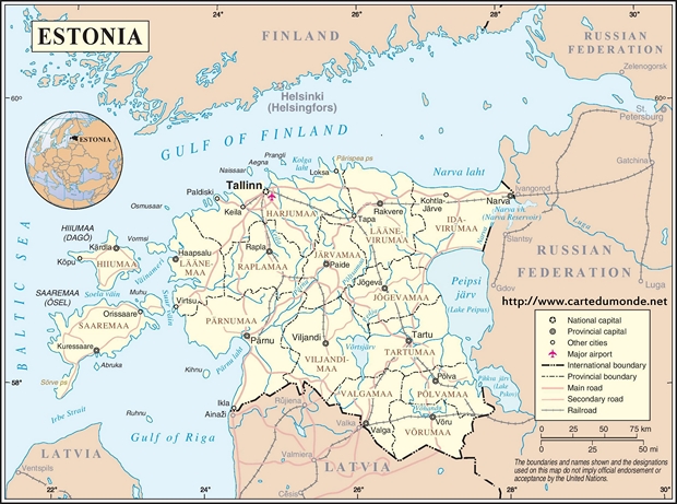 Karte Estland