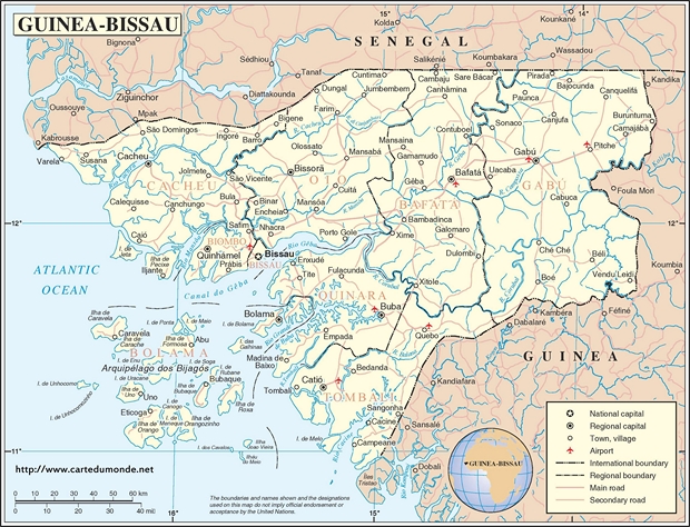 Karte Guinea-Bissau