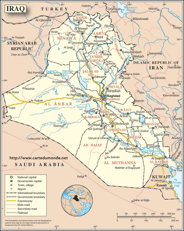 Karte Irak