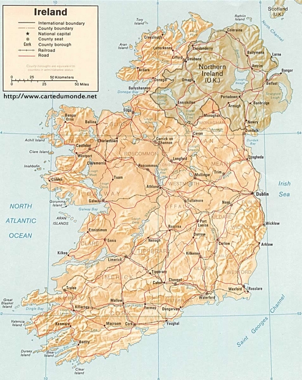 Karte Irland