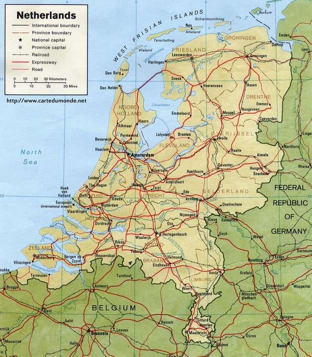 Karte Niederlande