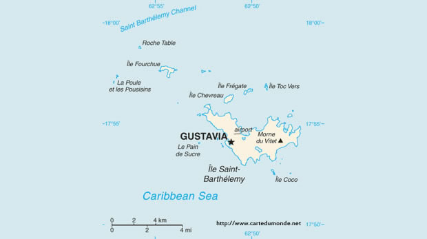 Karte Saint-Barthélemy
