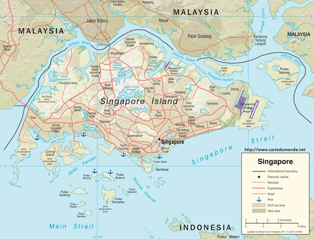 Karte Singapur