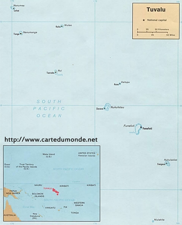 Karte Tuvalu