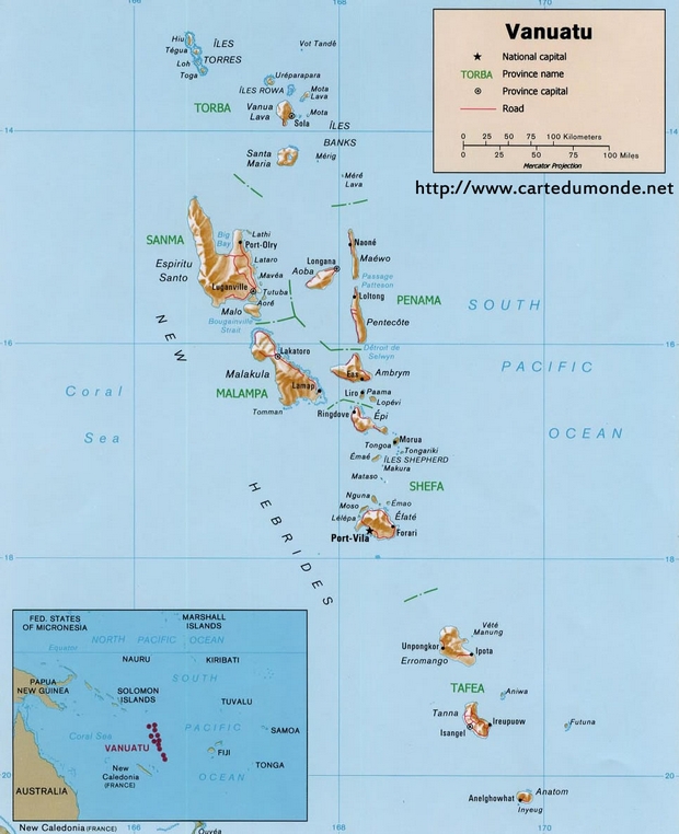 Karte Vanuatu